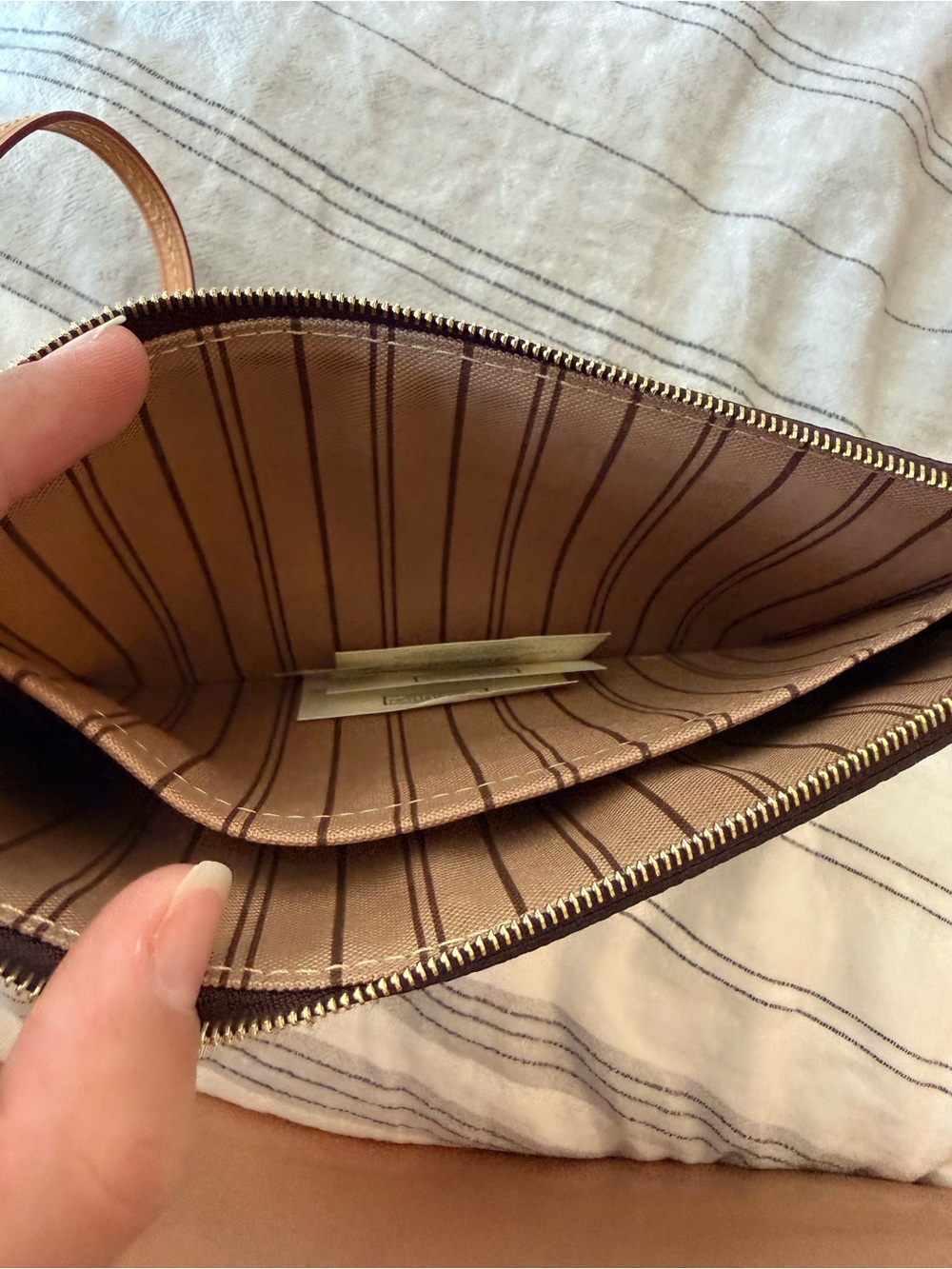 Louis Vuitton Brown and Tan Pochette - Picture 6 of 8